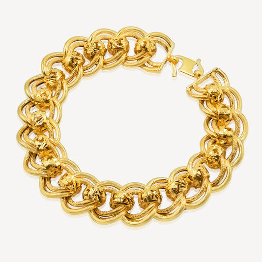 916 Gold Mega Ball Coco Bracelet