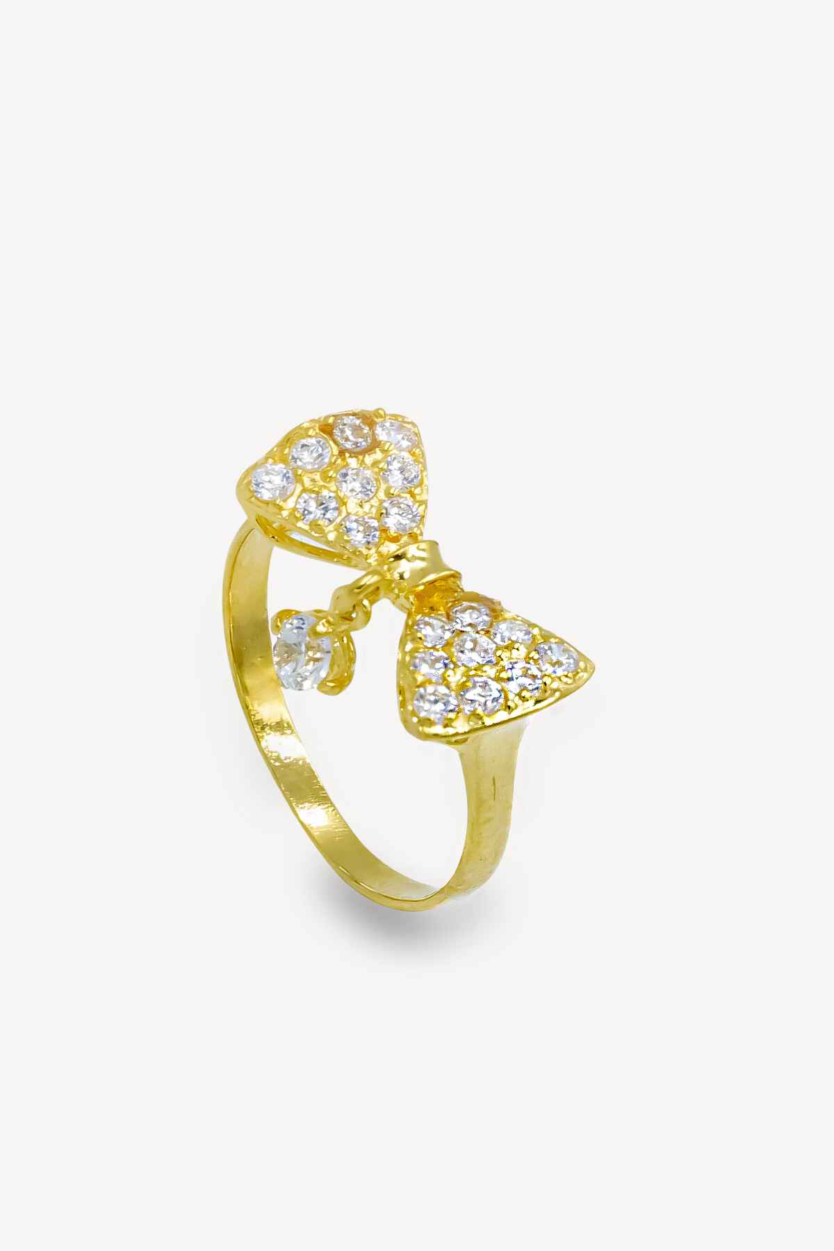 916 Gold Elegant Ribbon Ring
