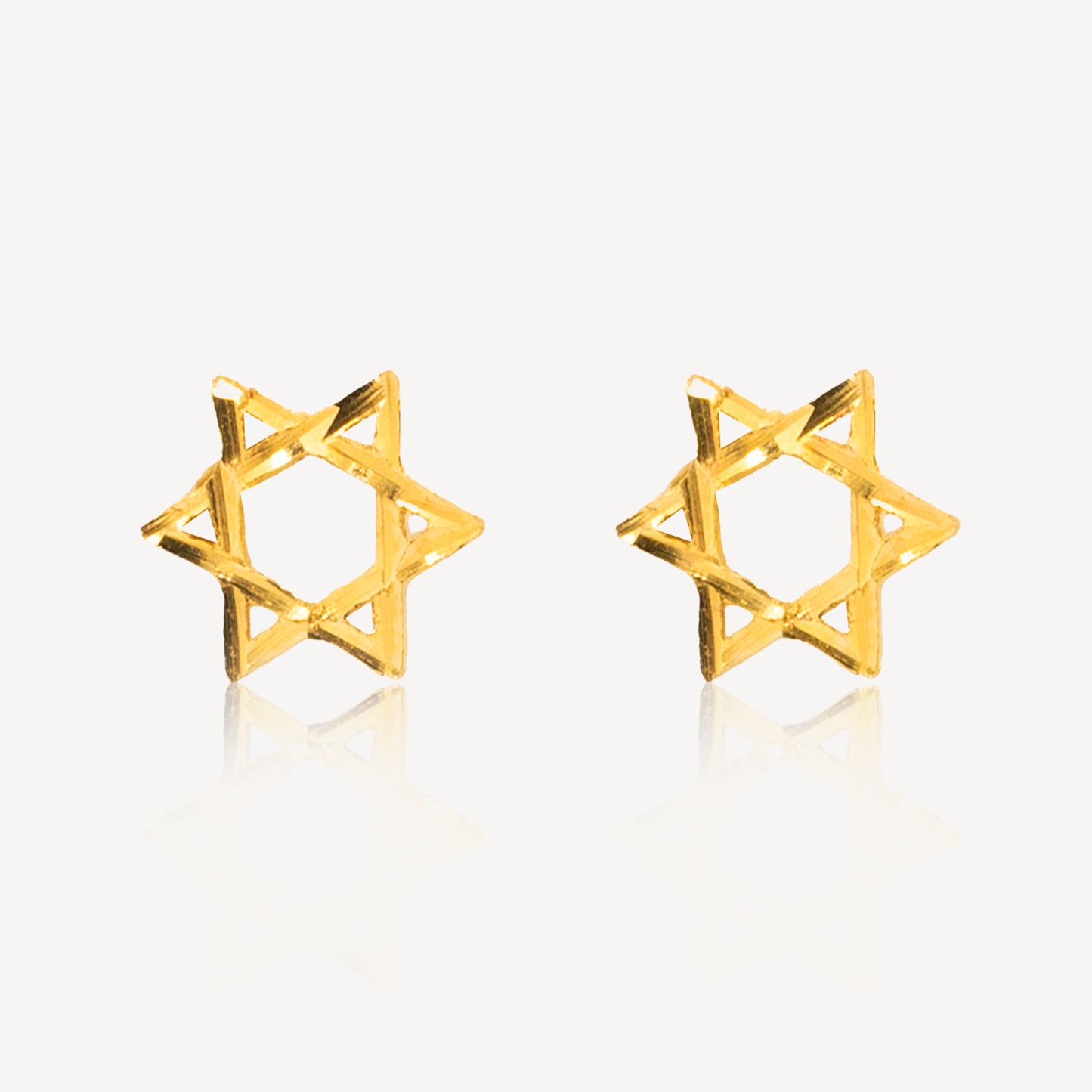 916 Gold Star Ear Studs