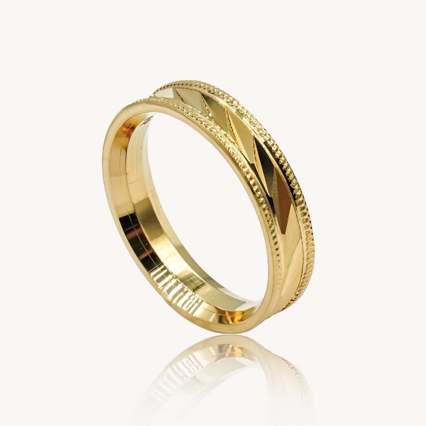 916 Gold Rivet Ring