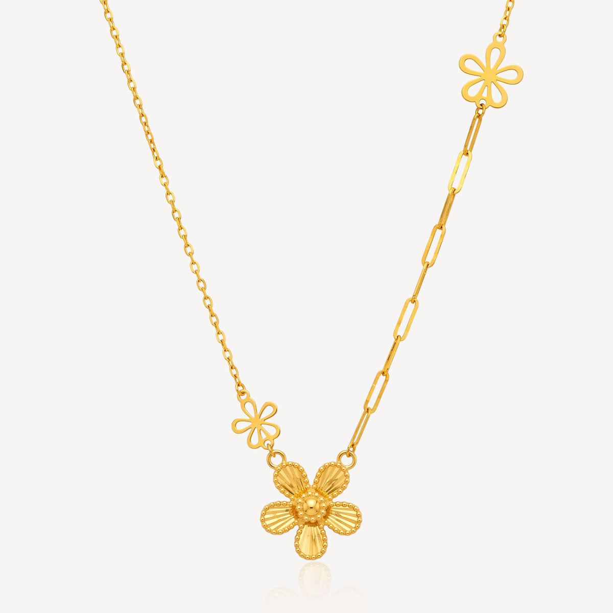 916 Gold Amelisse Bloom Necklace