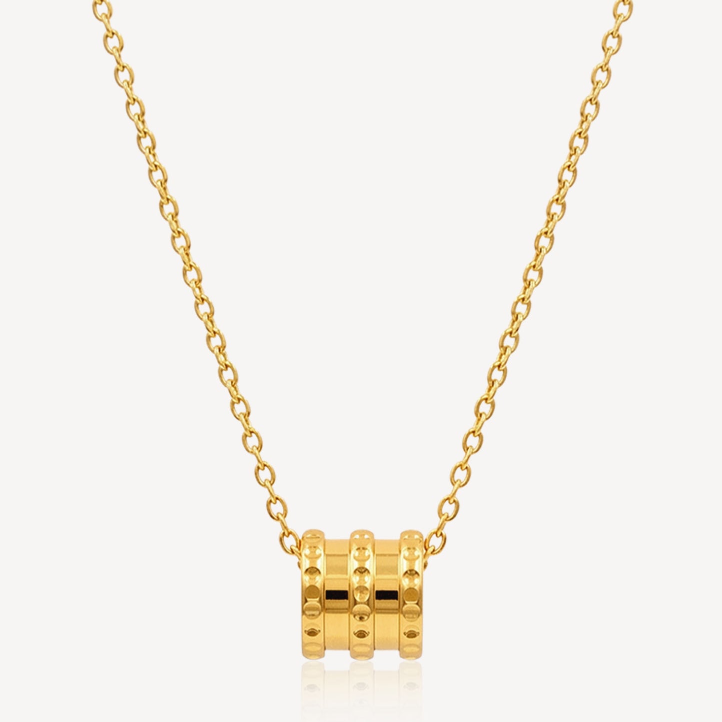 916 Gold Aurelia Barrel Necklace
