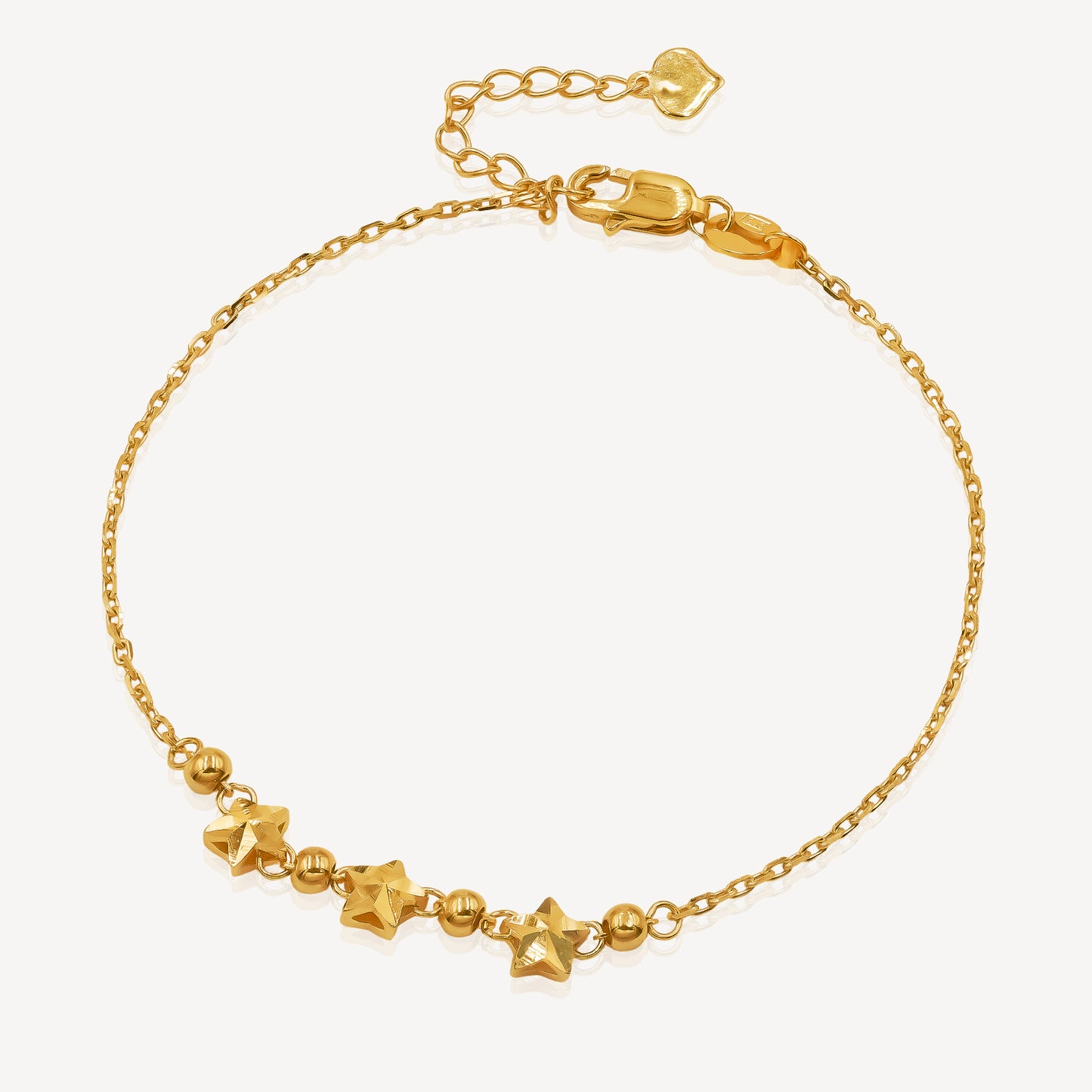 916 Gold Triple Star Bracelet