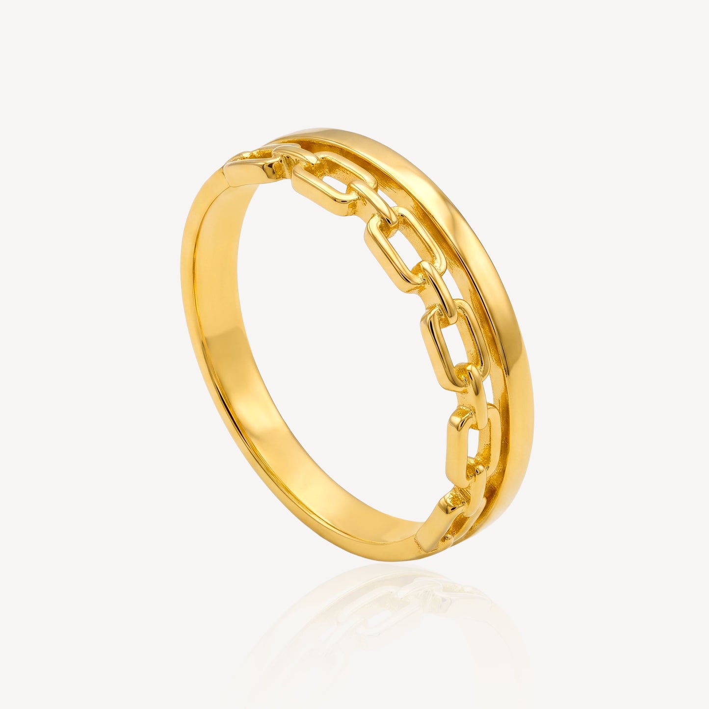 916 Gold Chain Layer Ring