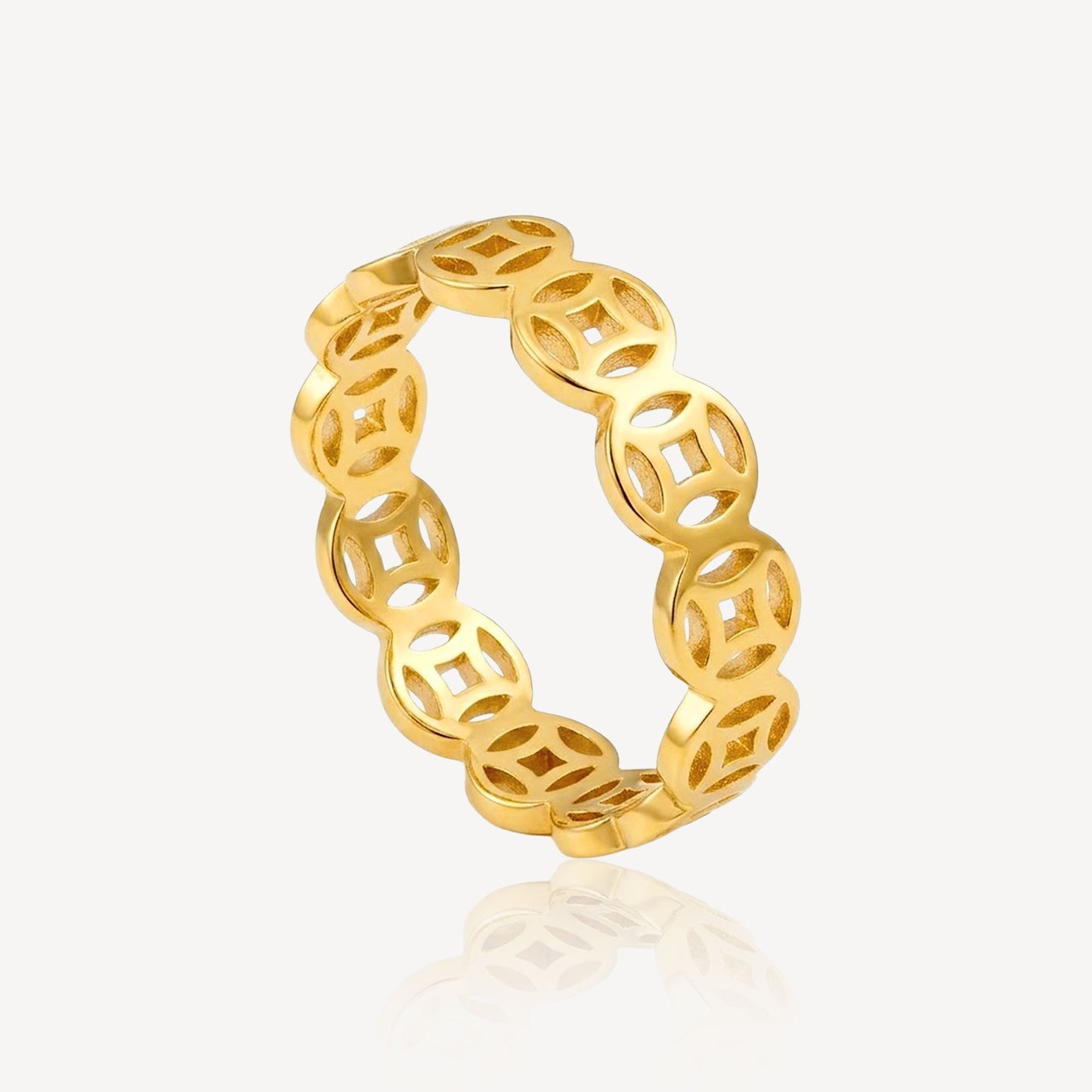 916 Gold Classic Coin Ring