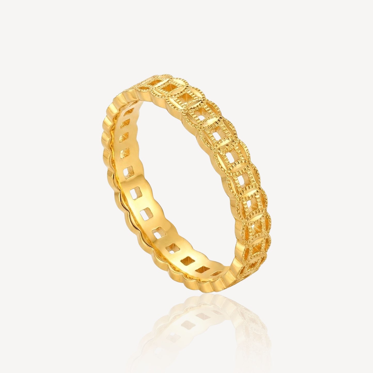 916 Gold Coin Ring