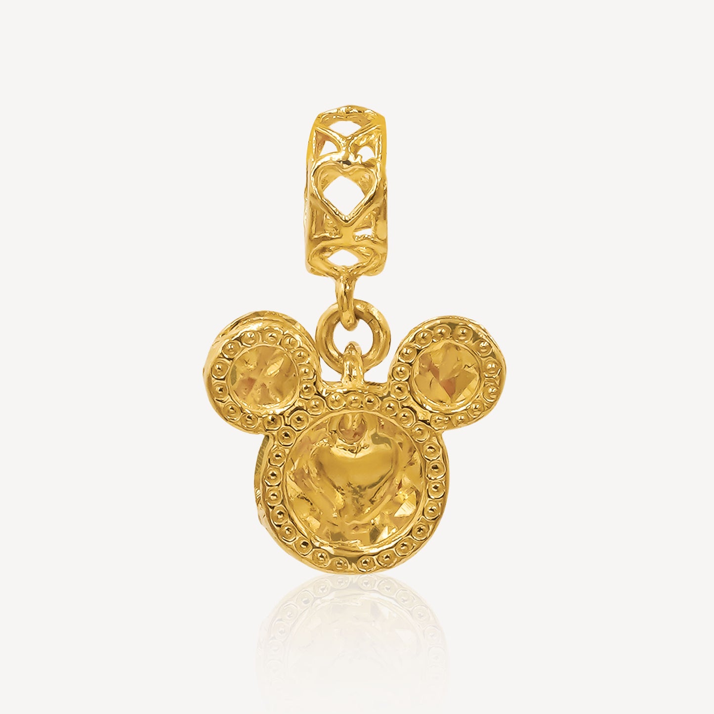 916 Gold Cute Mouse Pendant