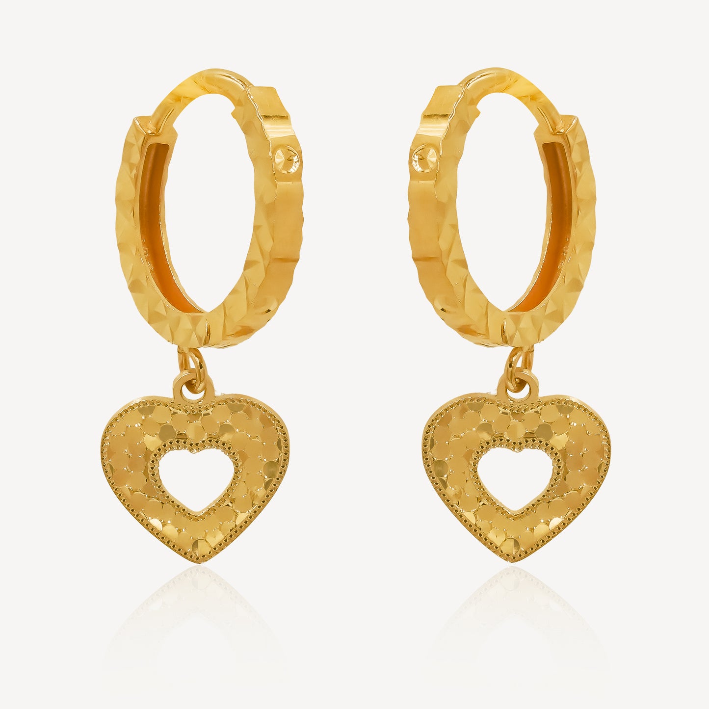 916 Gold Alvara Love Earrings