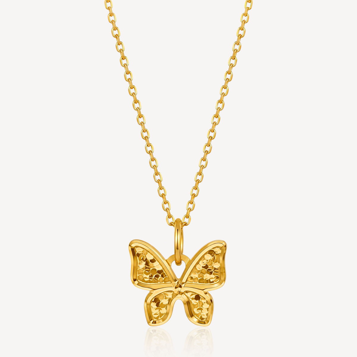 916 Gold Eveline Butterfly Necklace