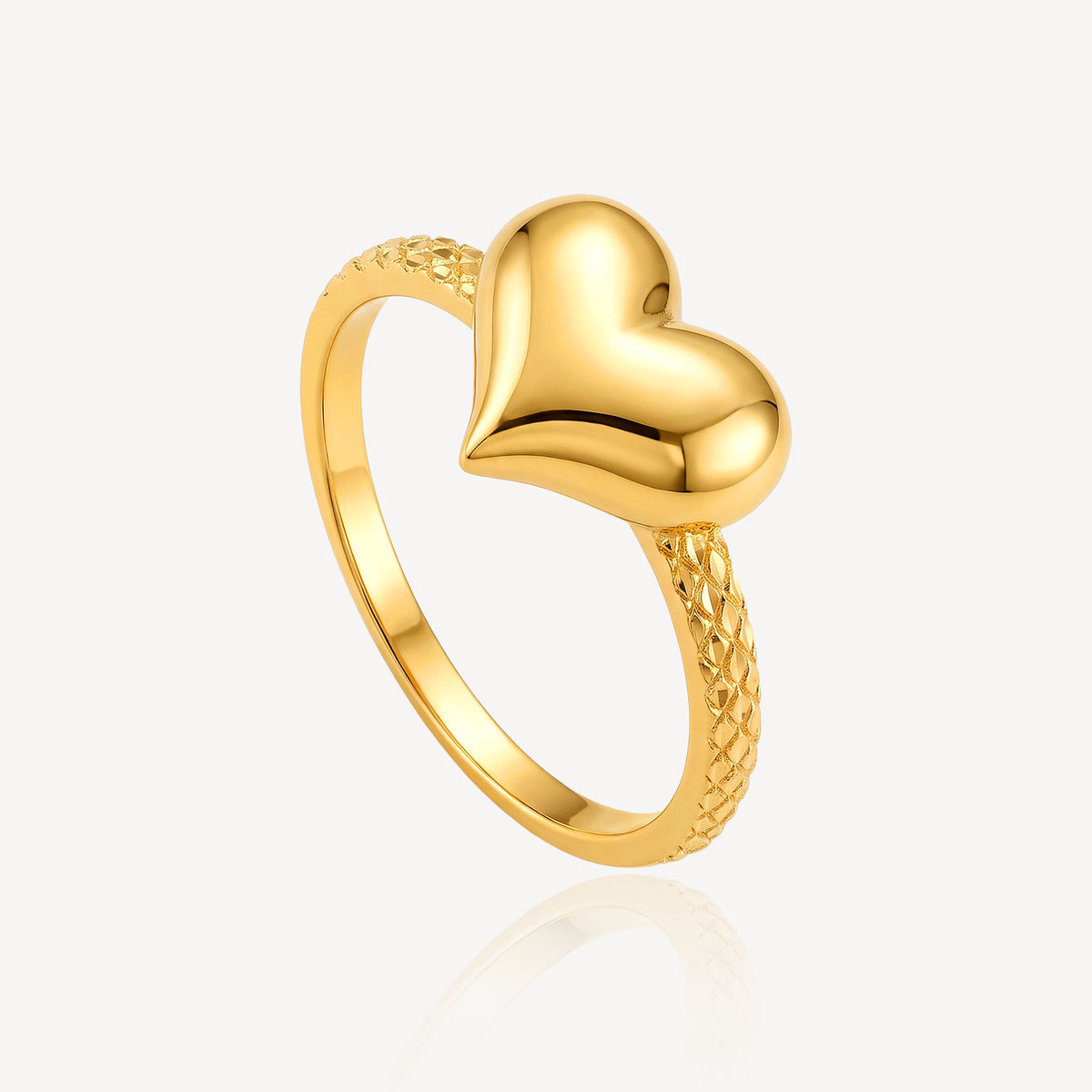 916 Gold Evermore Heart Ring