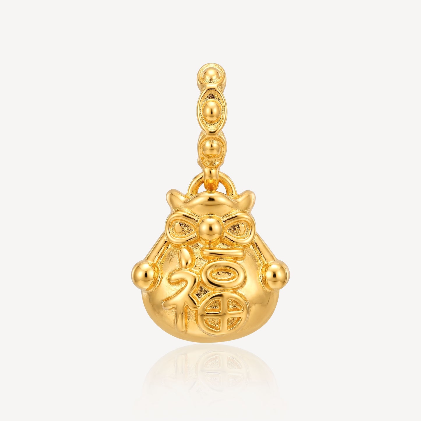 916 Gold Fortune Bag Pendant