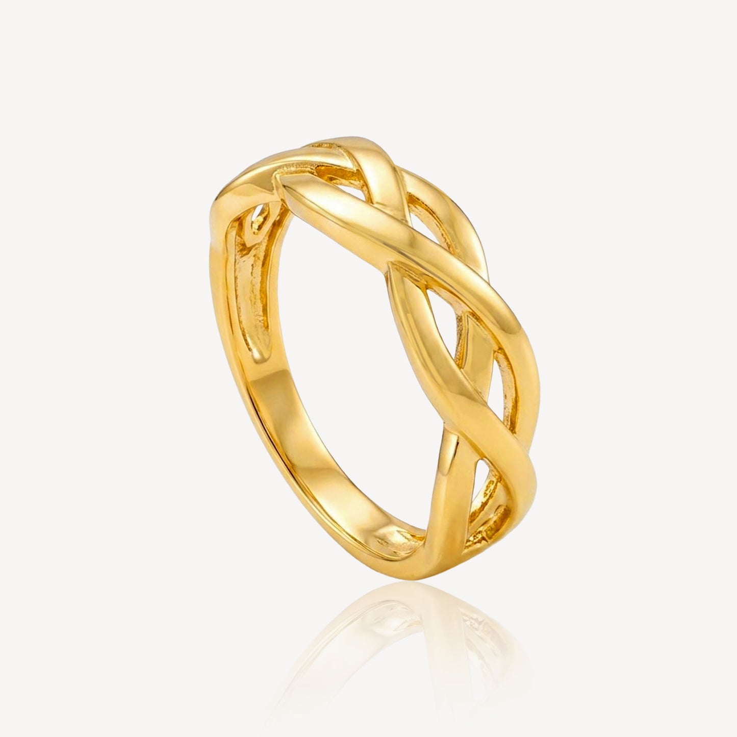 916 Gold Infinity Twist Ring