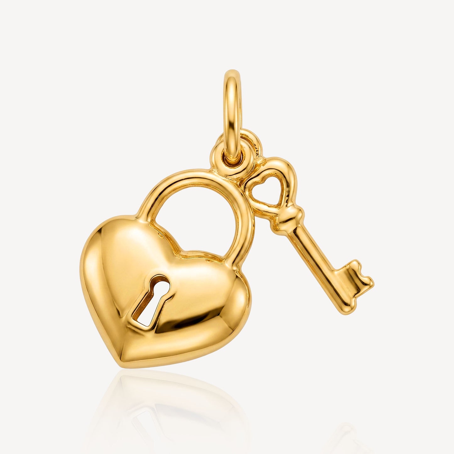 916 Gold Key Lock Pendant