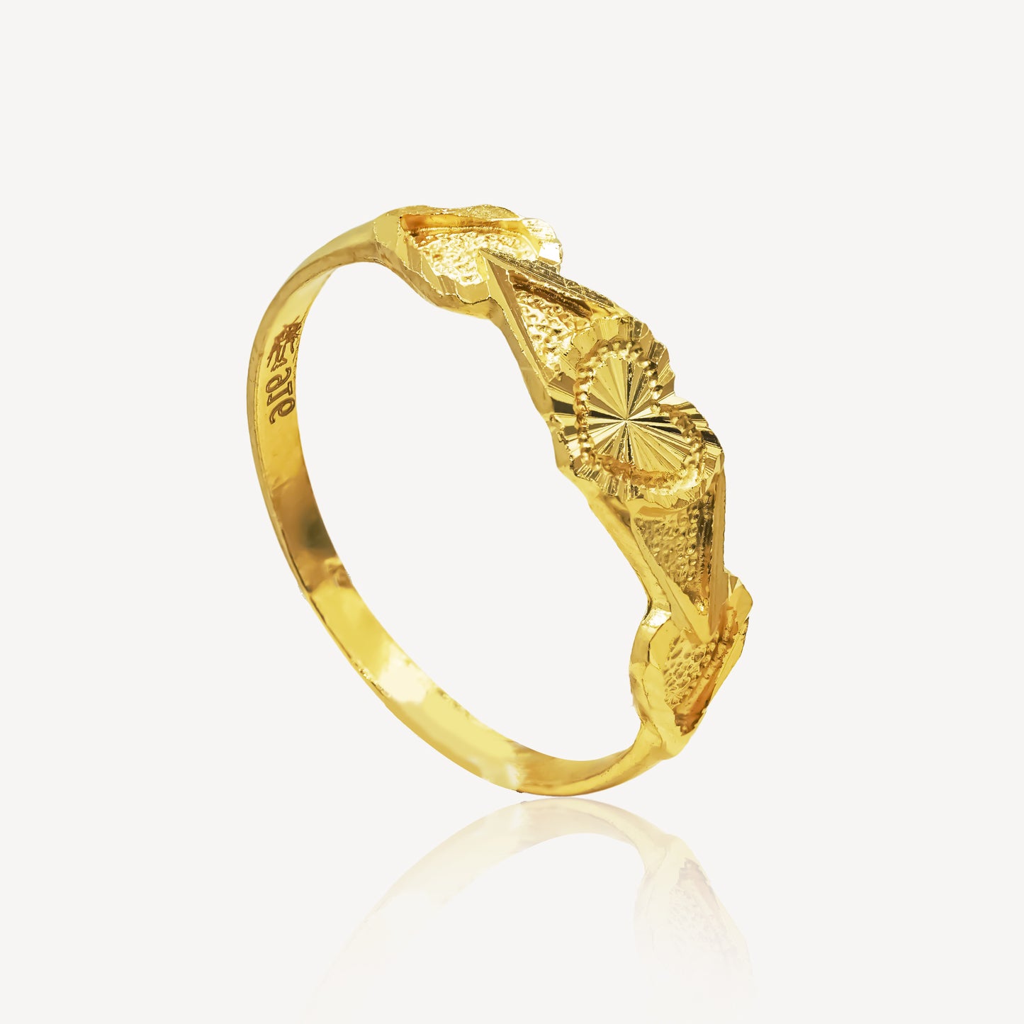 916 Gold Leaf Heart Ring