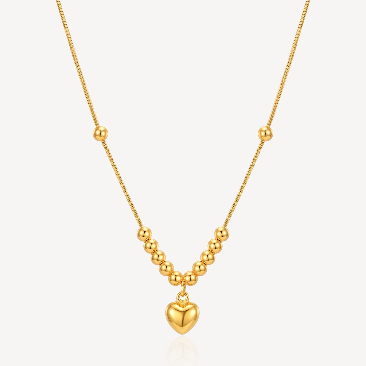916 Gold Love Beads Necklace
