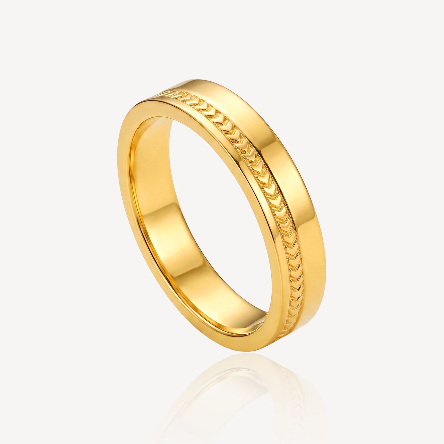 916 Gold Prism Ring