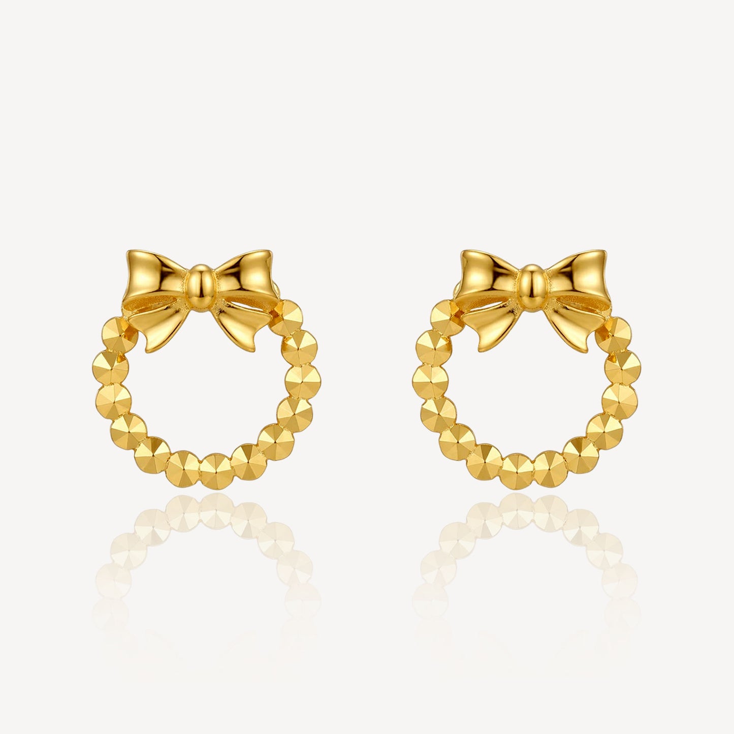 916 Gold Ribbon Earstud