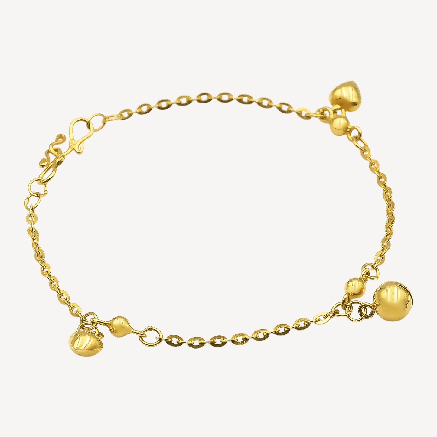 916 Gold Ring Bell Bracelet