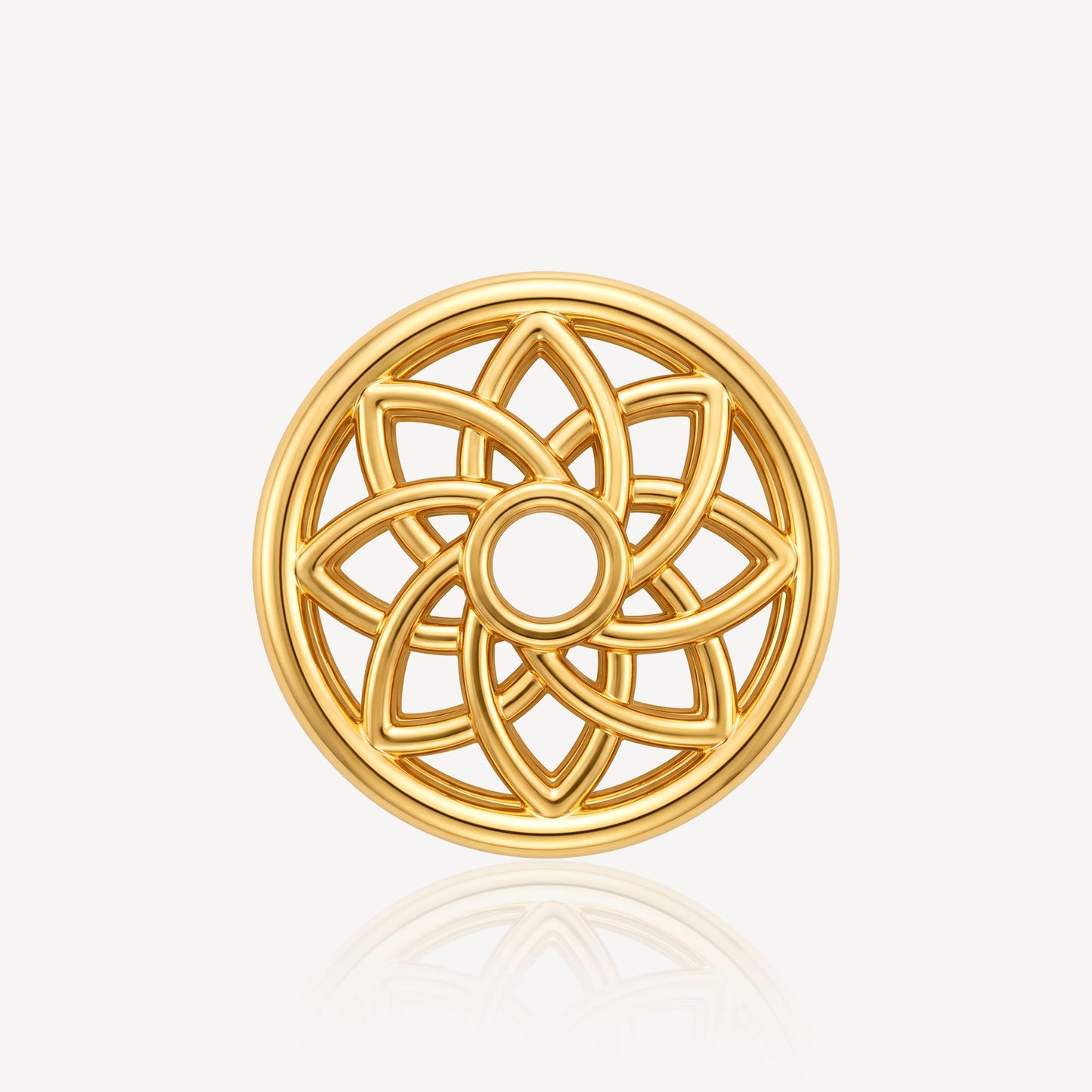916 Gold Sunburst Flower Pendant (Charm)