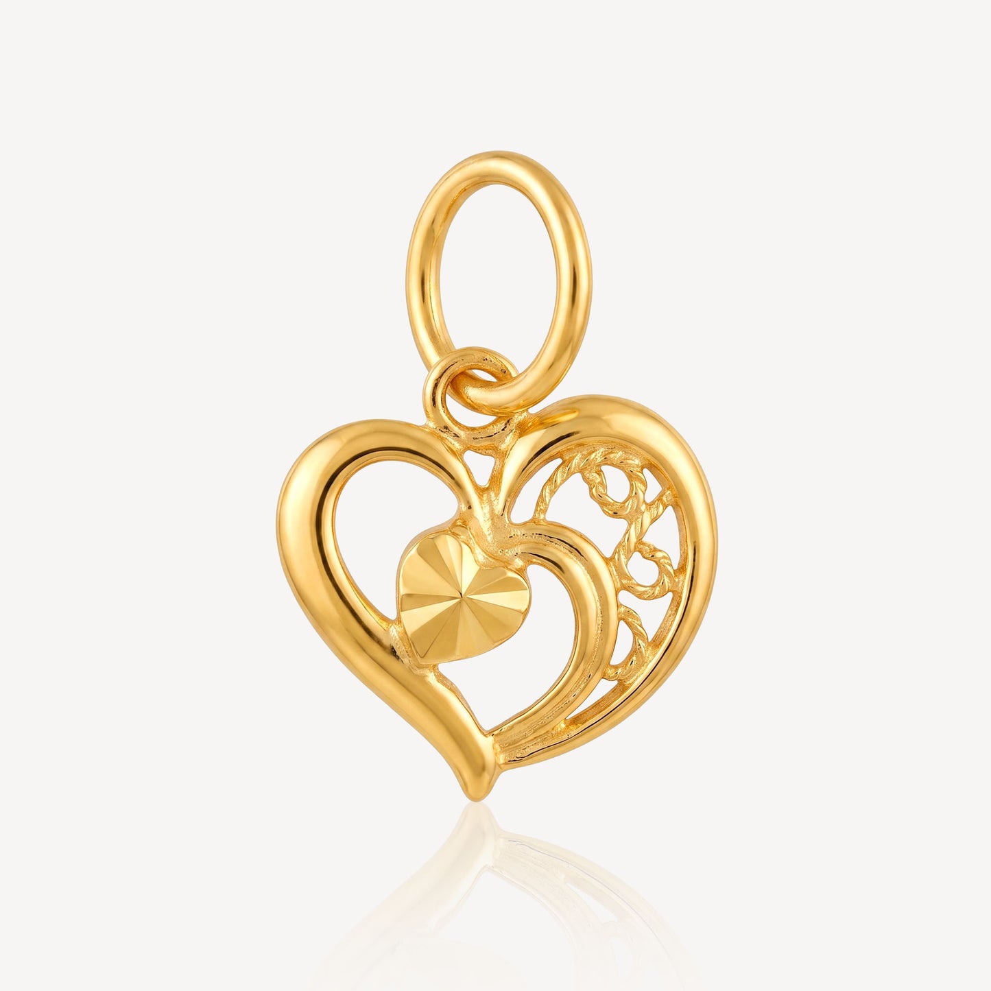 916 Gold United Heart Pendant