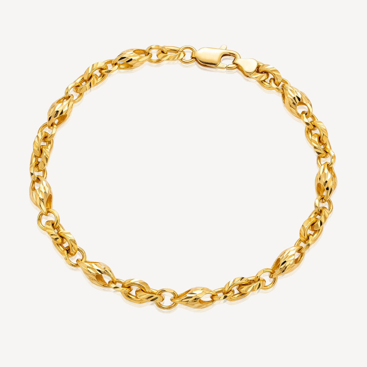 916 Gold Wan Zi Siput Bracelet (5mm)