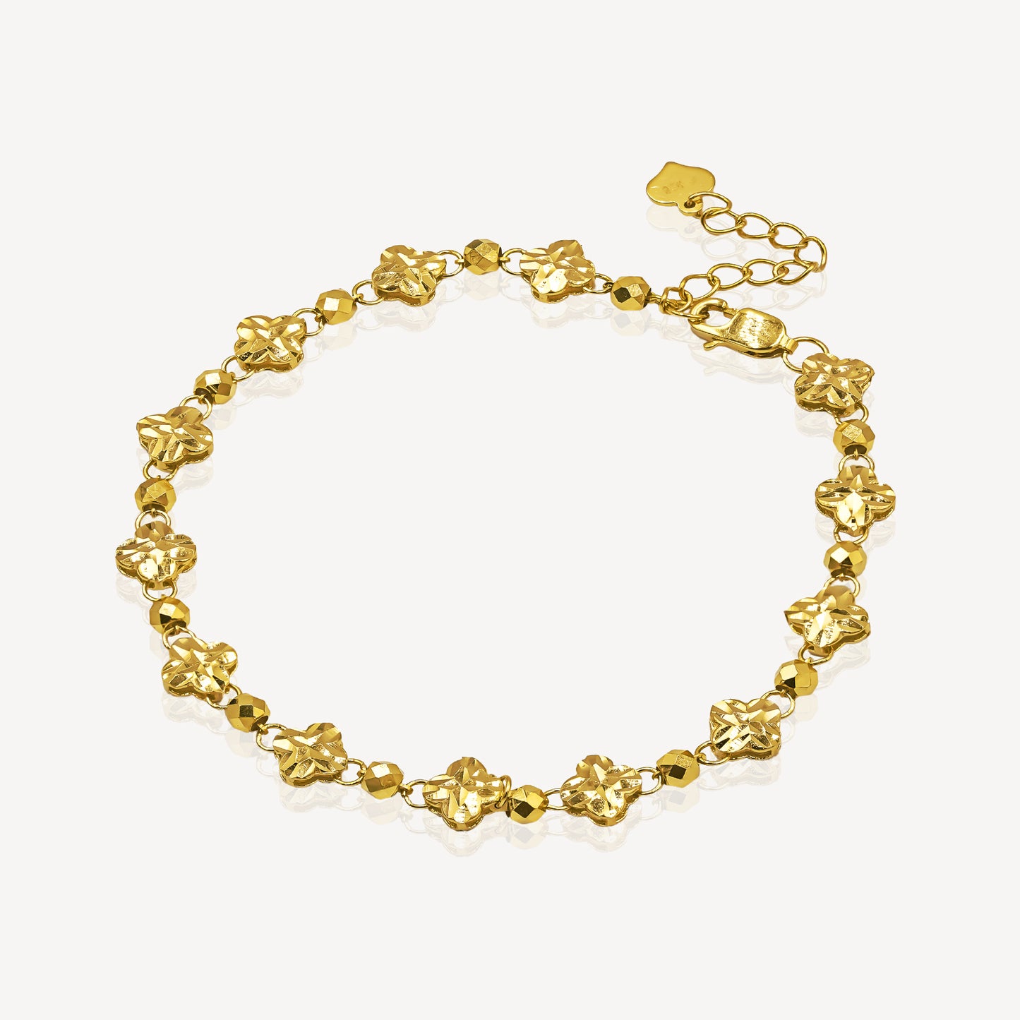 916 Gold Enchanted Garden Bracelet