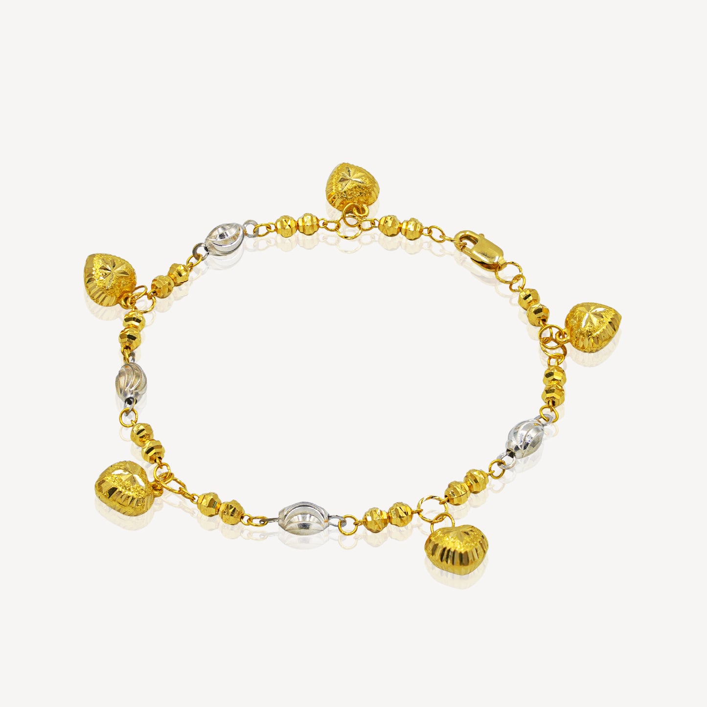 916 Gold Serenity with Silver Bracelet