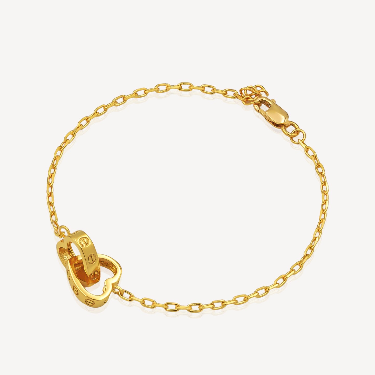 916 Gold Love Intwined Bracelet