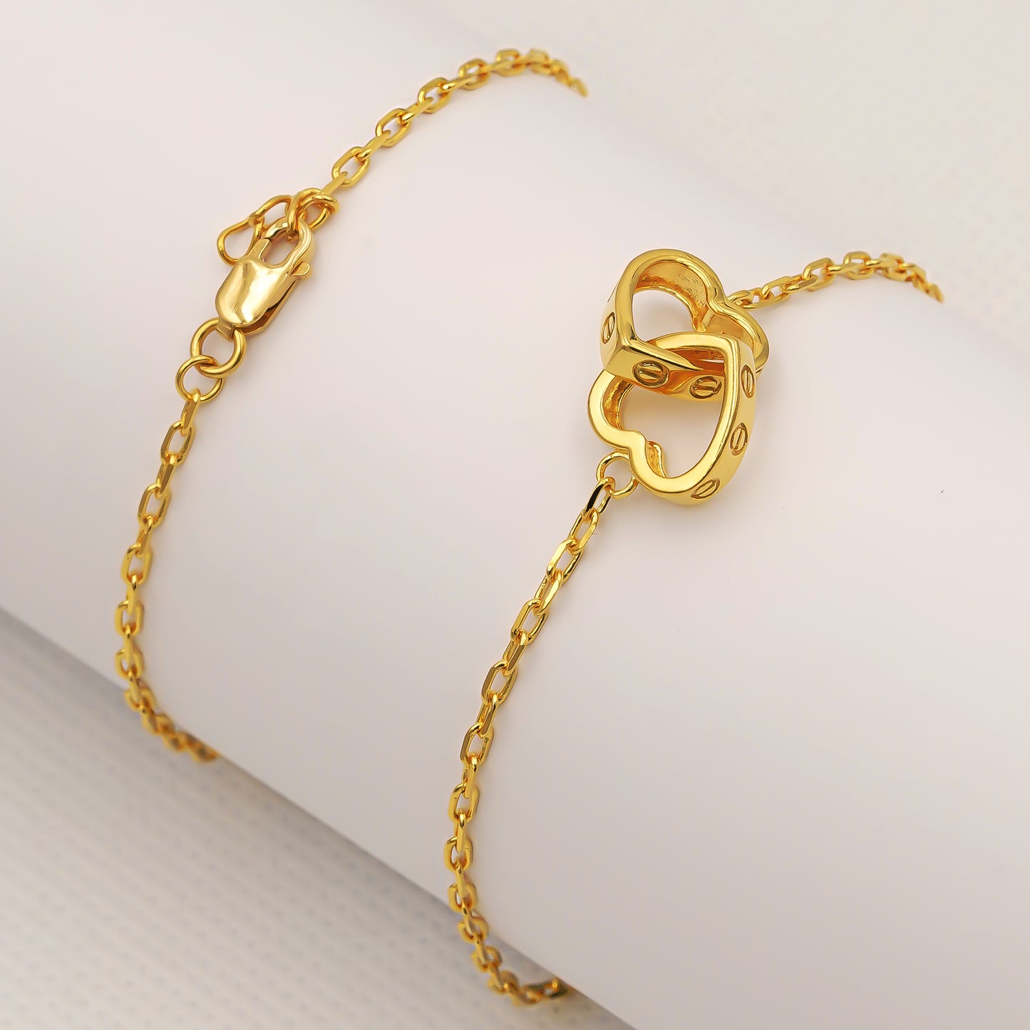916 Gold Love Intwined Bracelet