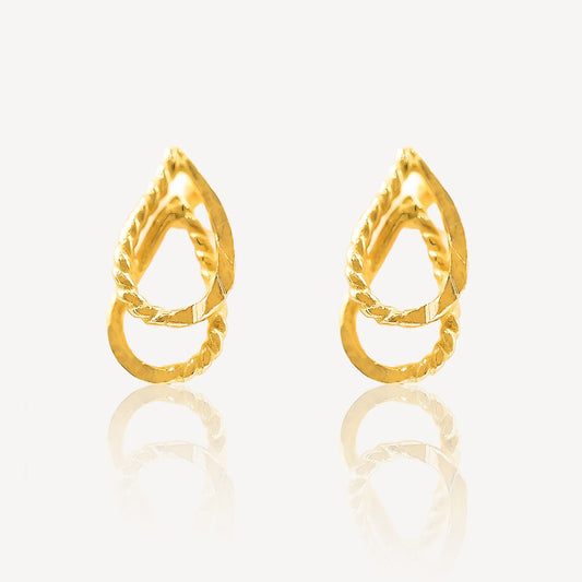 916 Gold Eternal Water Sign Ear Studs