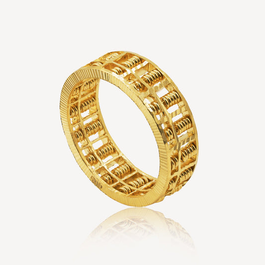 916 Gold Celestial Abacus Ring