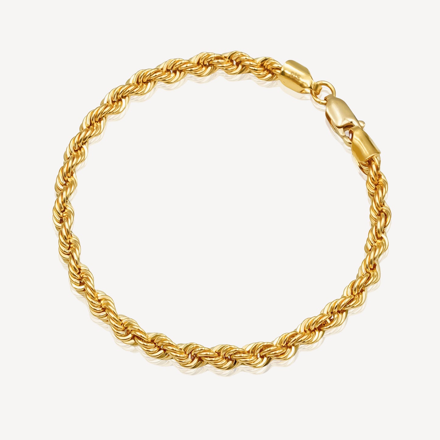 916 Gold Hollow Rope Bracelet (3.5mm)