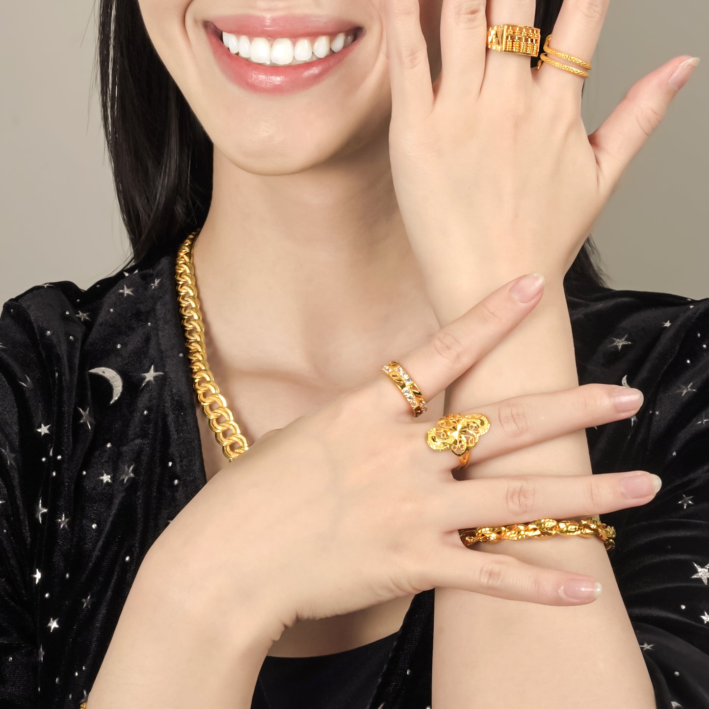 916 Gold Isabella Diamond Ring