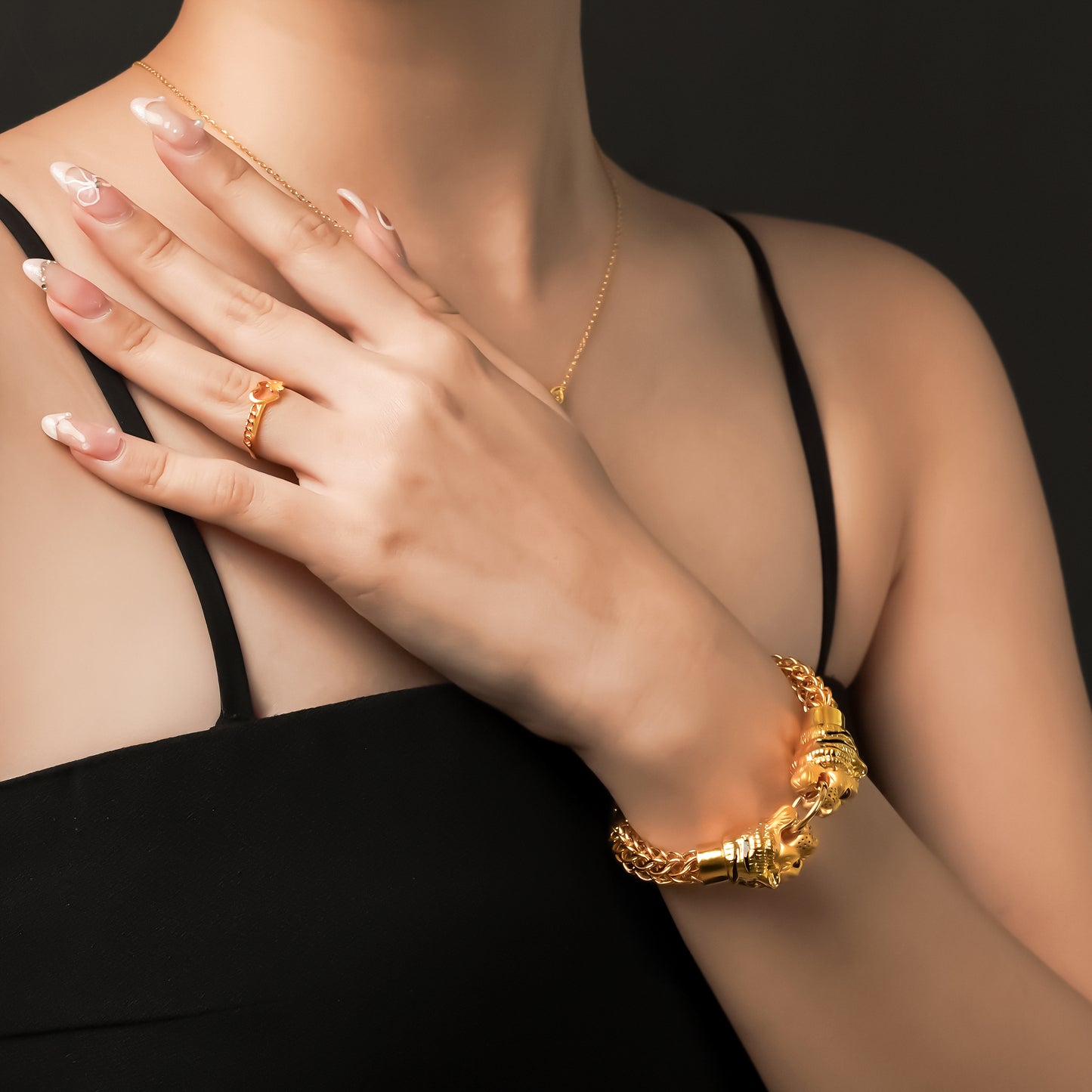 916 Gold Mega Tiger Bracelet
