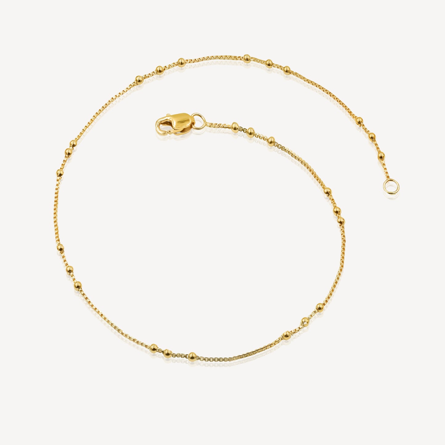 916 Gold Celesta Loop Anklet