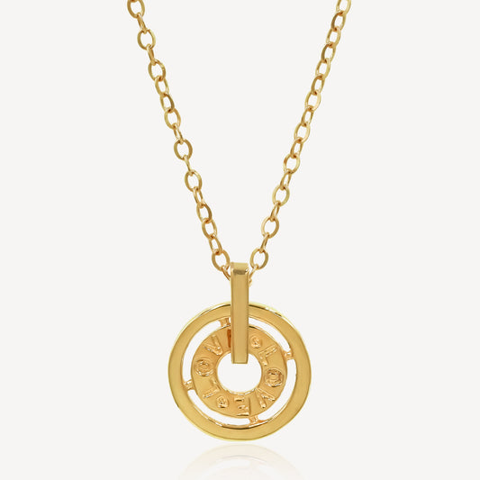 916 Gold Amora Coin Necklace