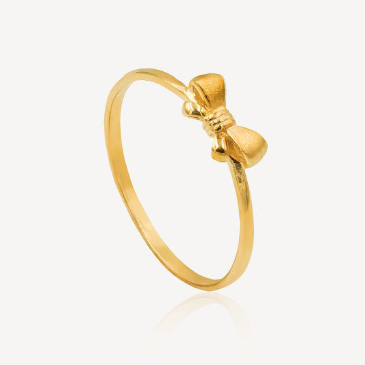 916 Gold Luxe Bow Ring