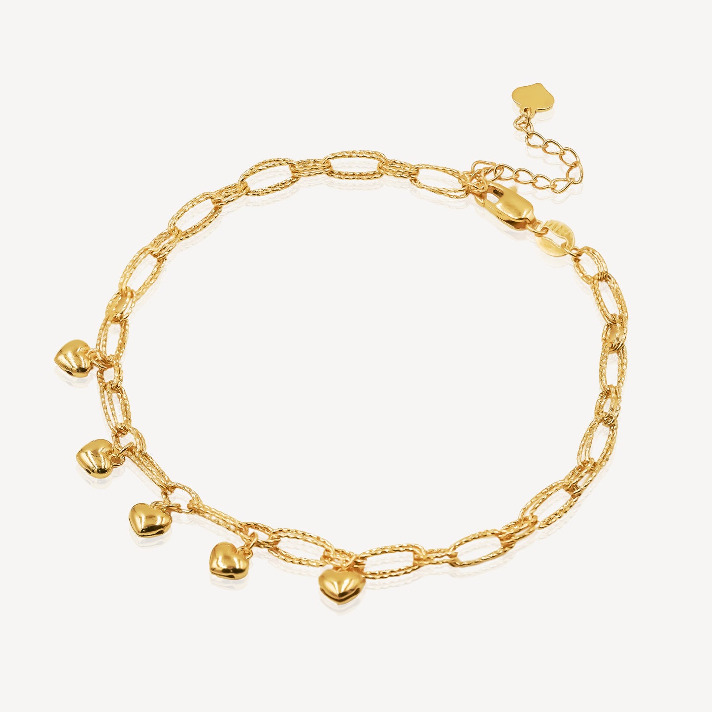 916 Gold Amor Link Bracelet