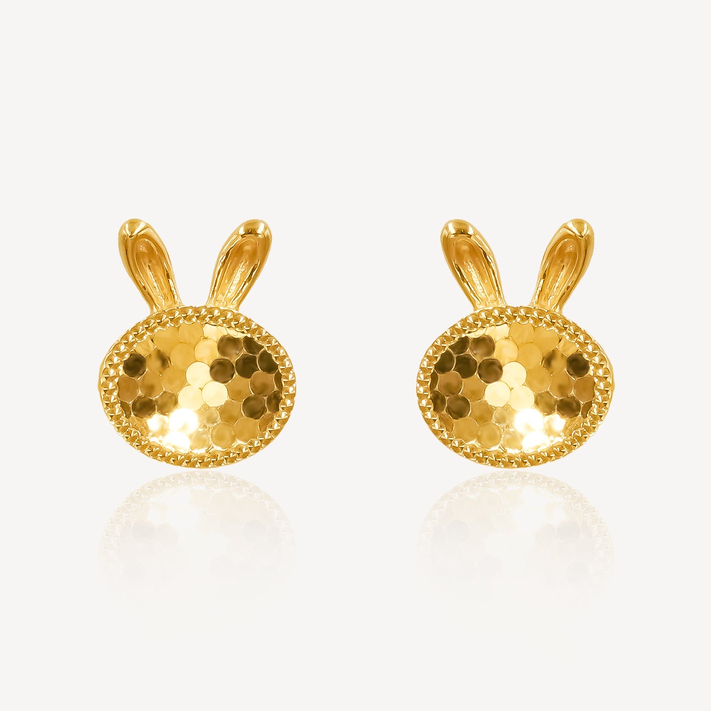 916 Gold Rabbit Earring