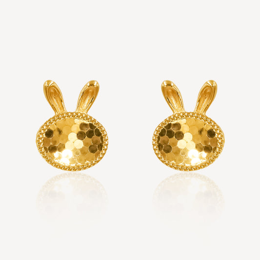 916 Gold Rabbit Earring