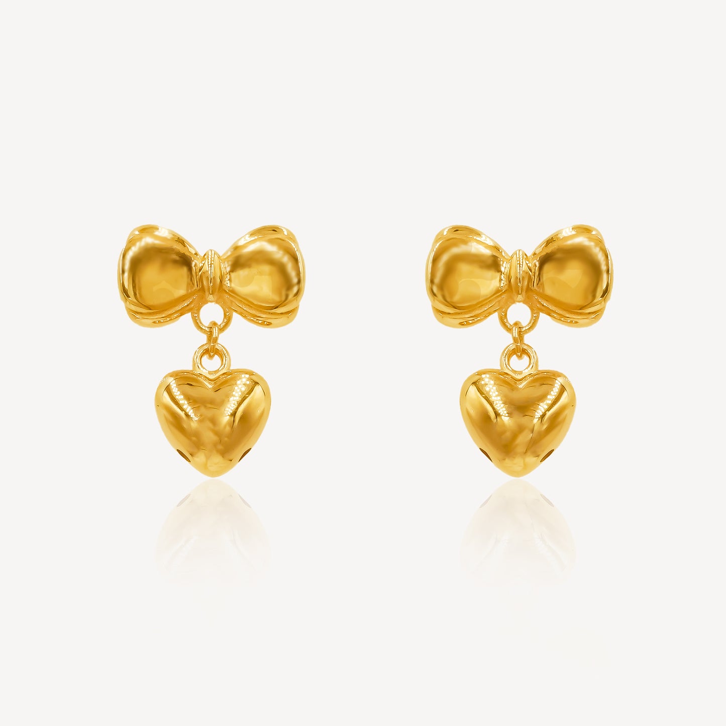 916 Gold Sylune Ribbon Earring