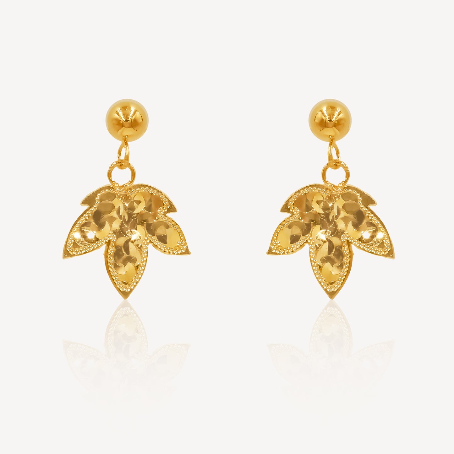 916 Gold Leaves Earrings