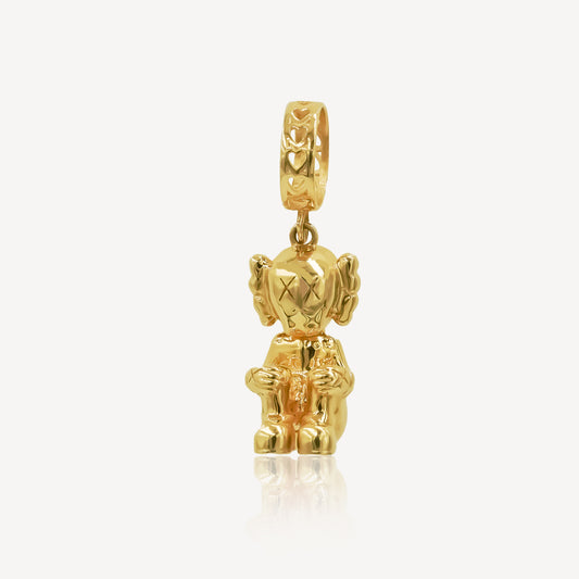 916 Gold Playful Doll Charm