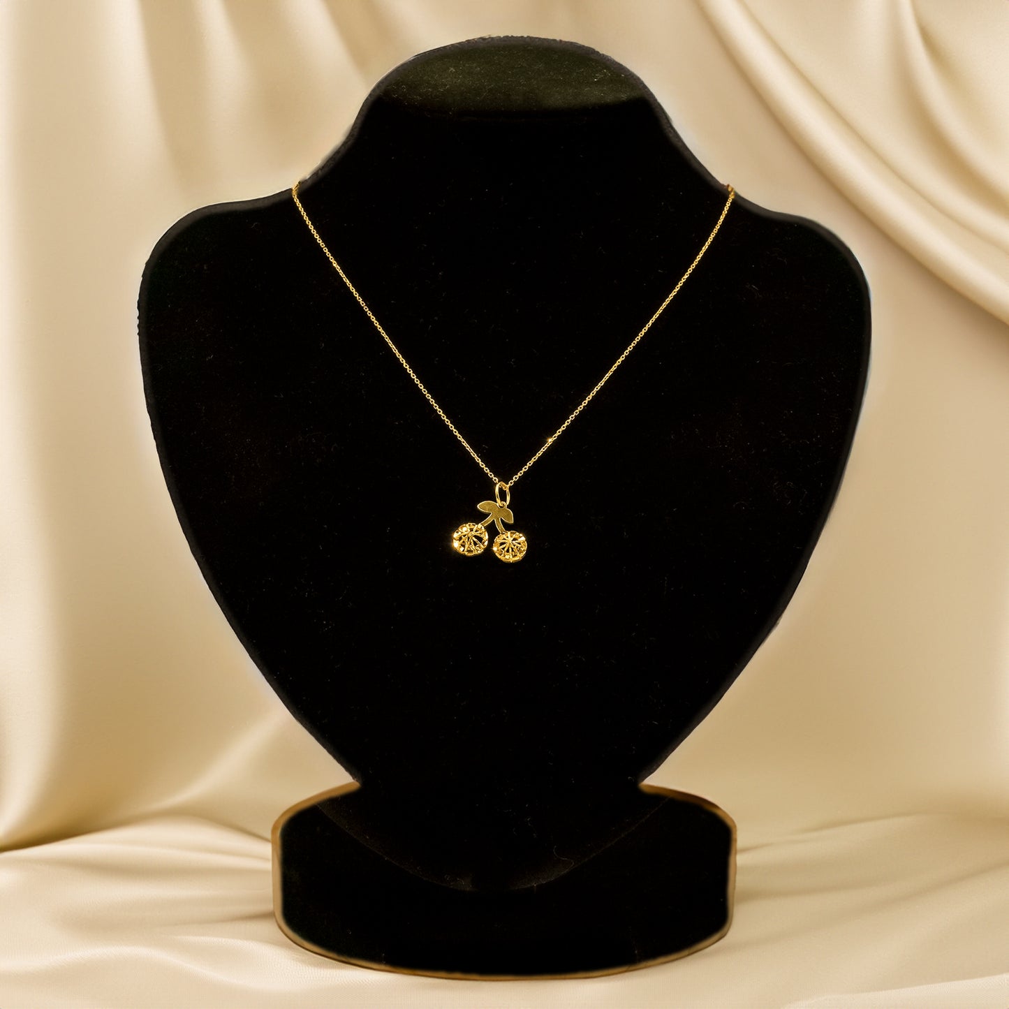 916 Gold Cherry Necklace