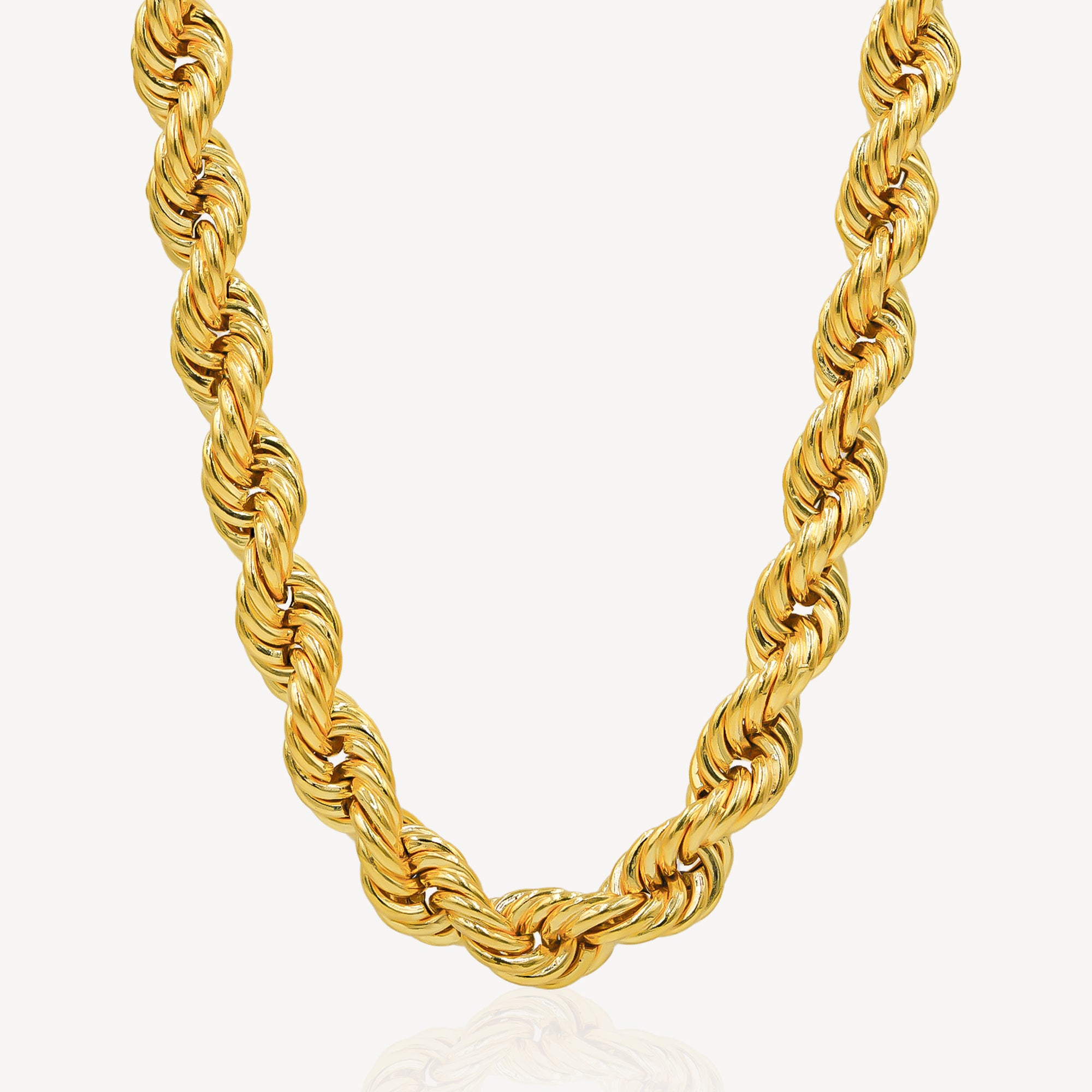 916 Gold Mega Hollow Rope Chain - Main Image