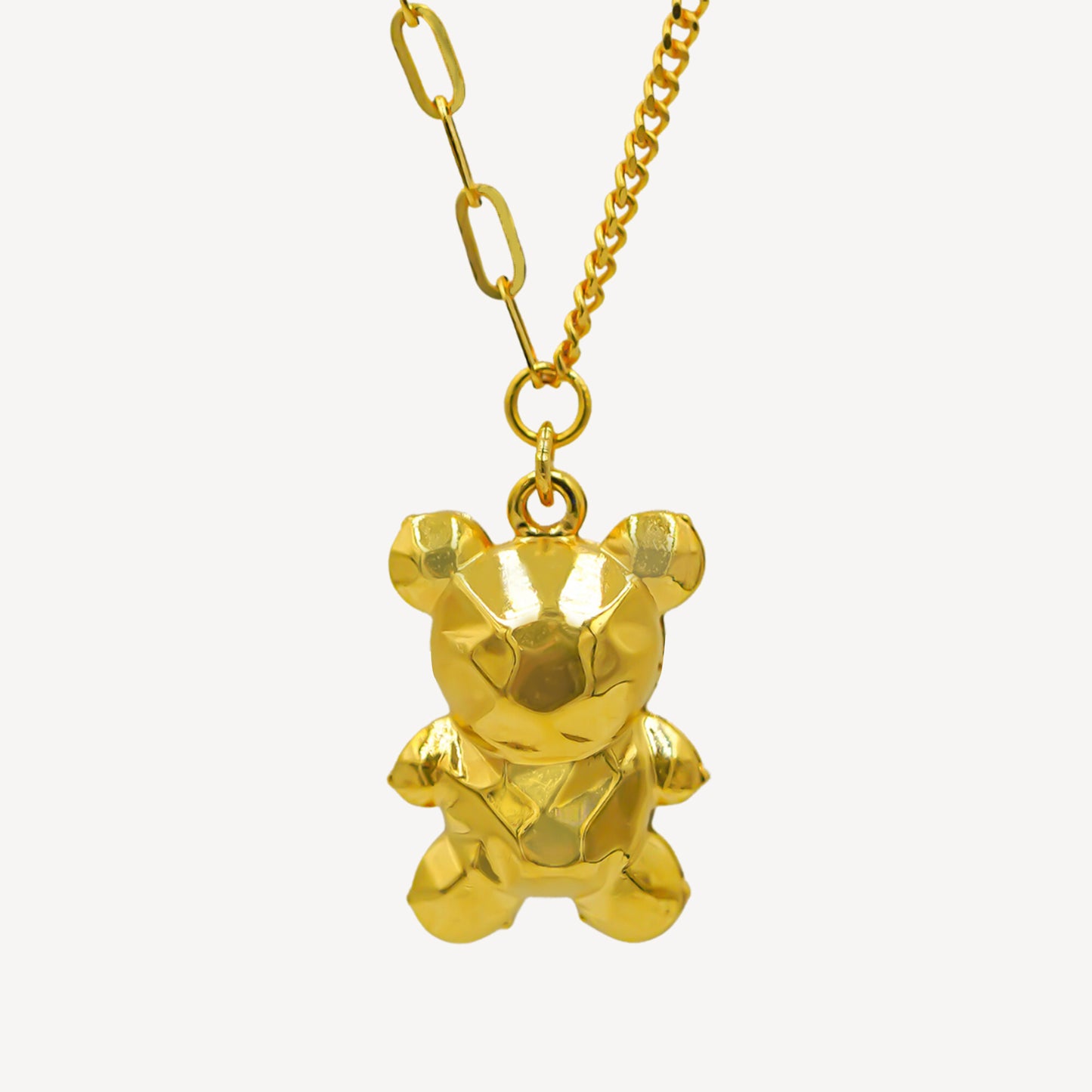 916 Gold Bear Necklace