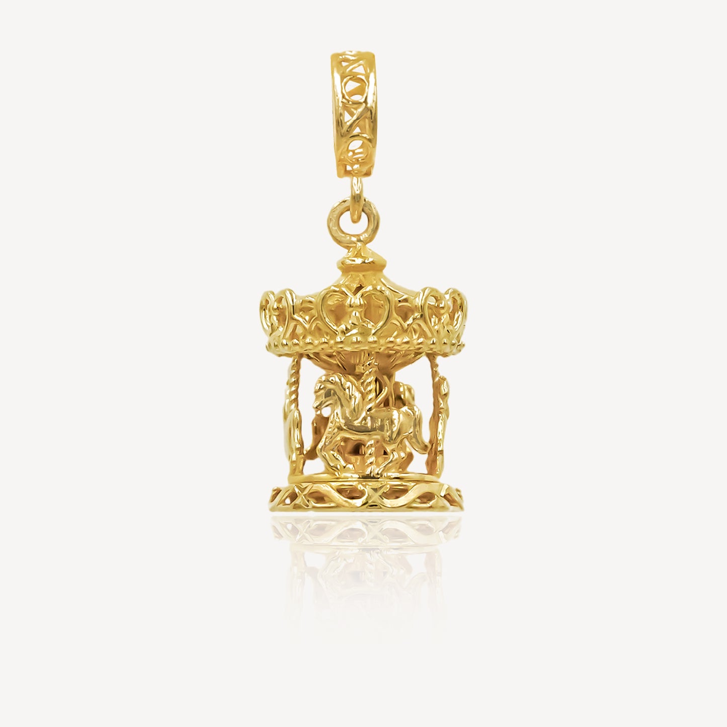 916 Gold Majestic Horse Pendant