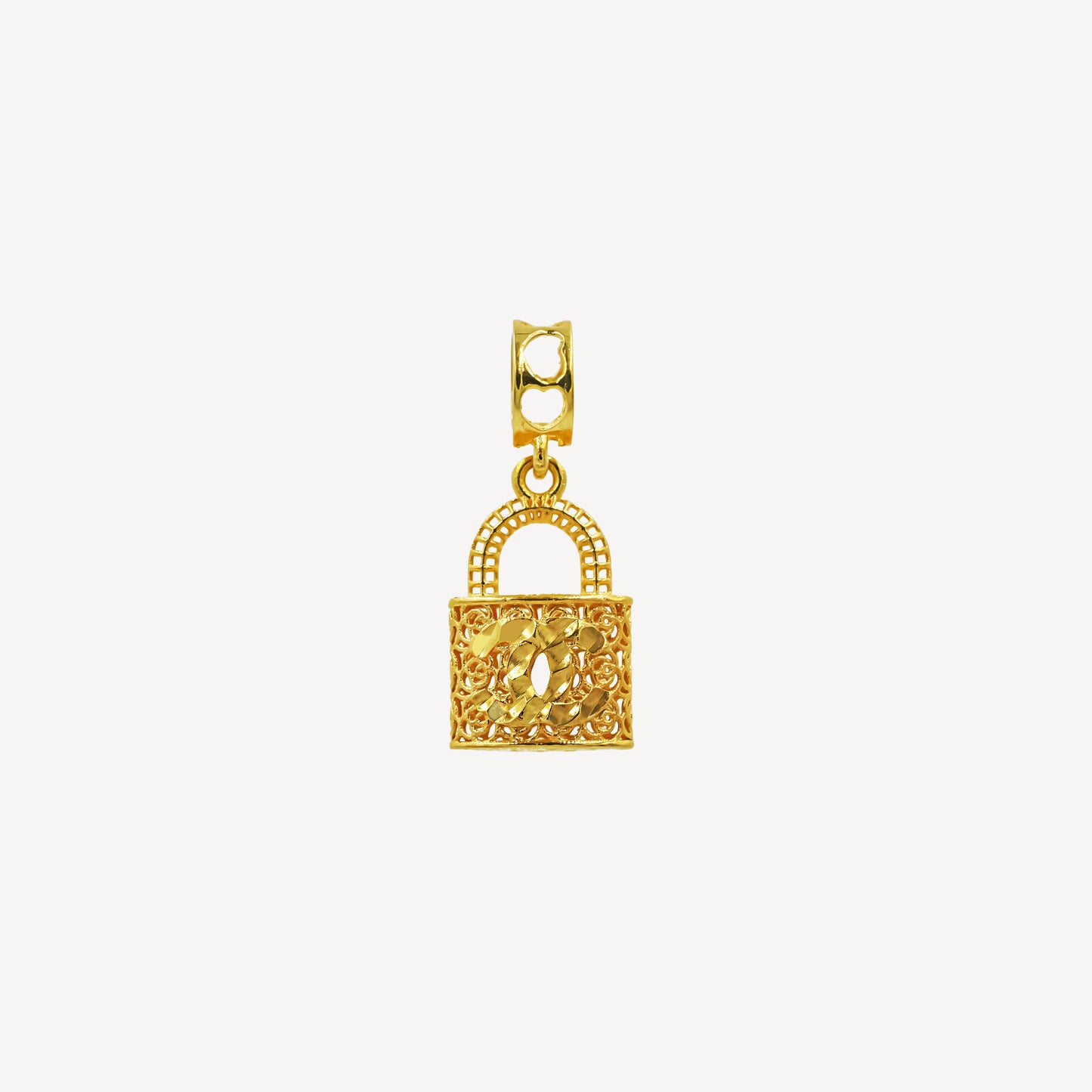 916 Gold Padlock Pendant