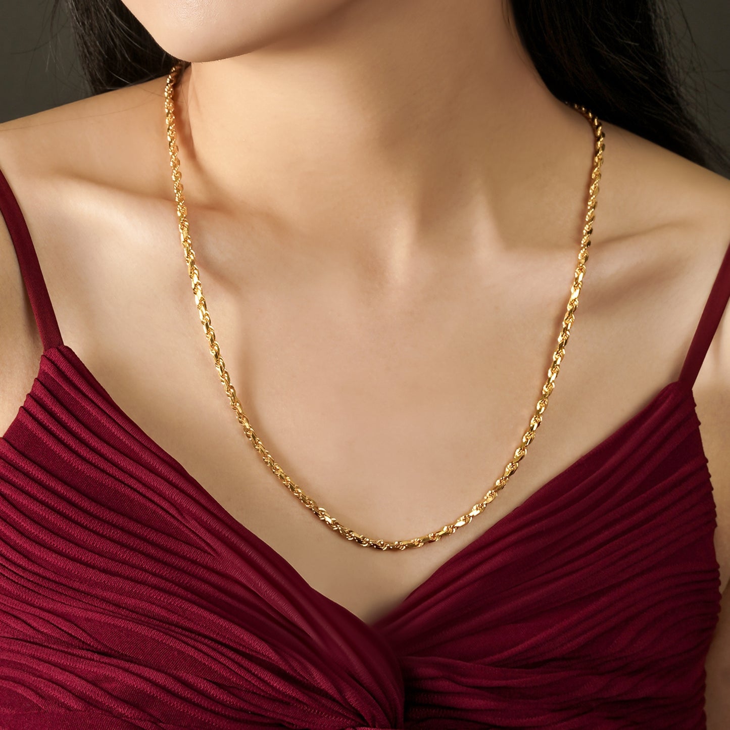 916 Gold Solid Rope Chain