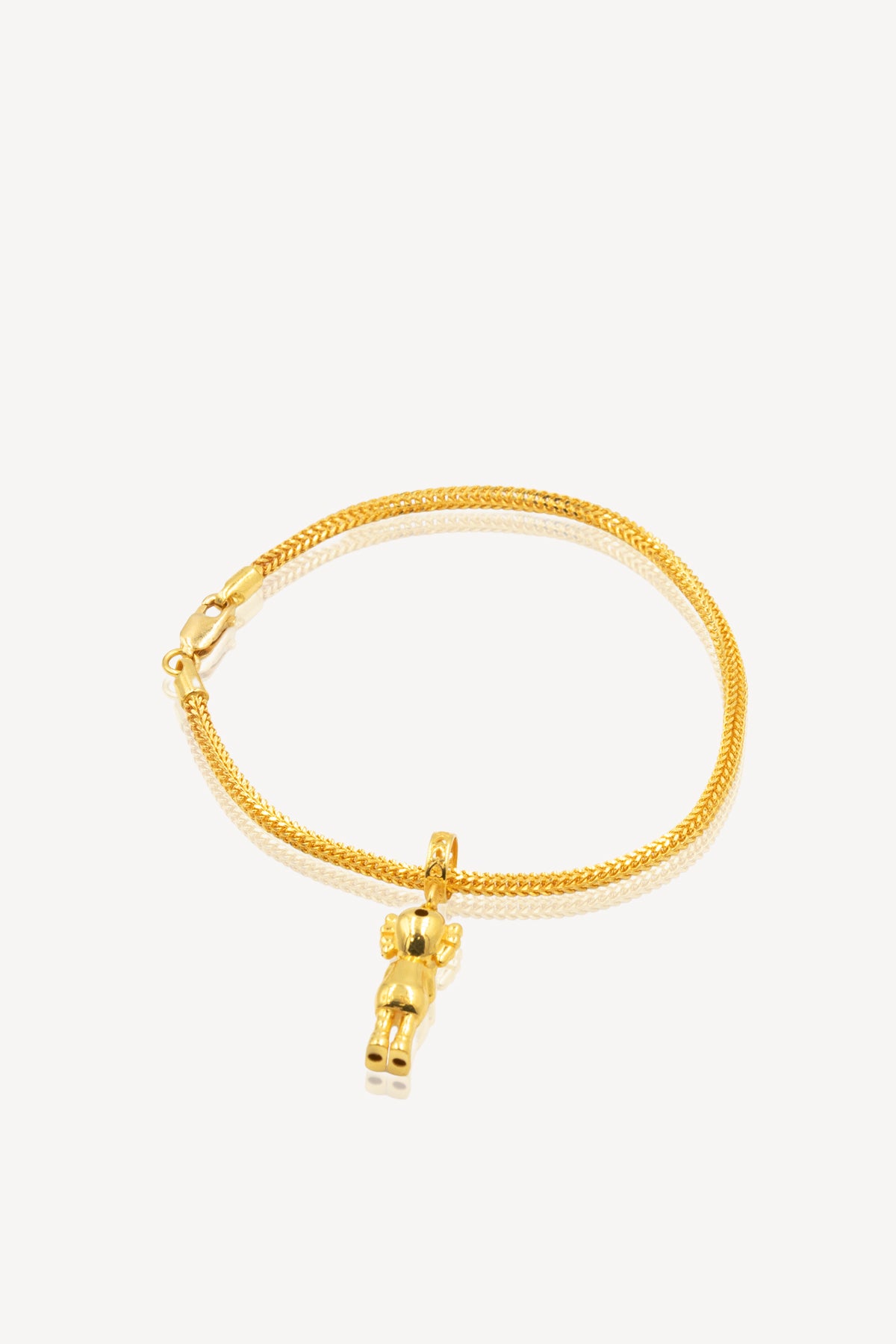 916 Gold Intricate Bear Charm